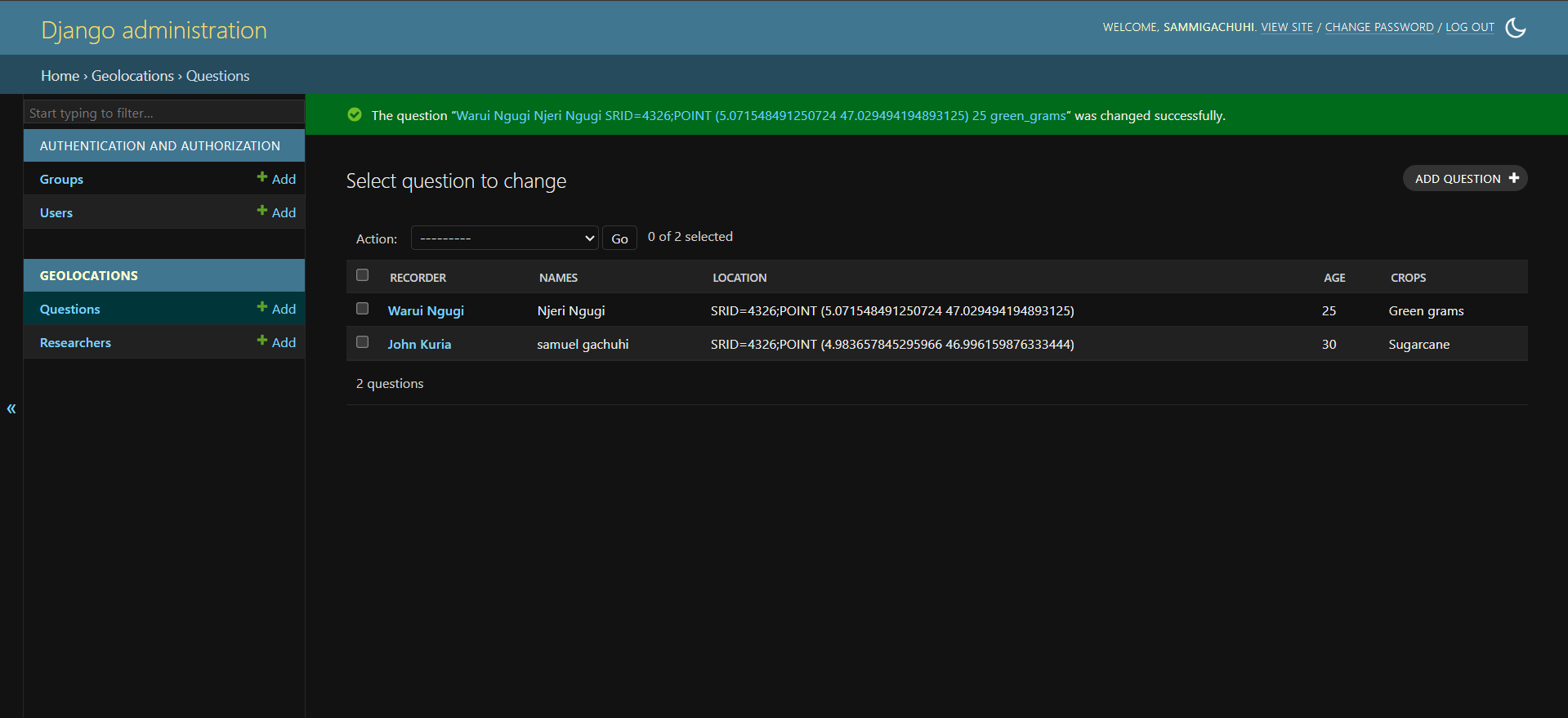 Responses to our geolocation questions
