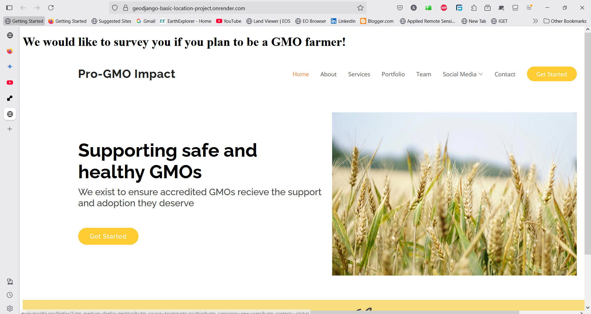 Pro GMO website